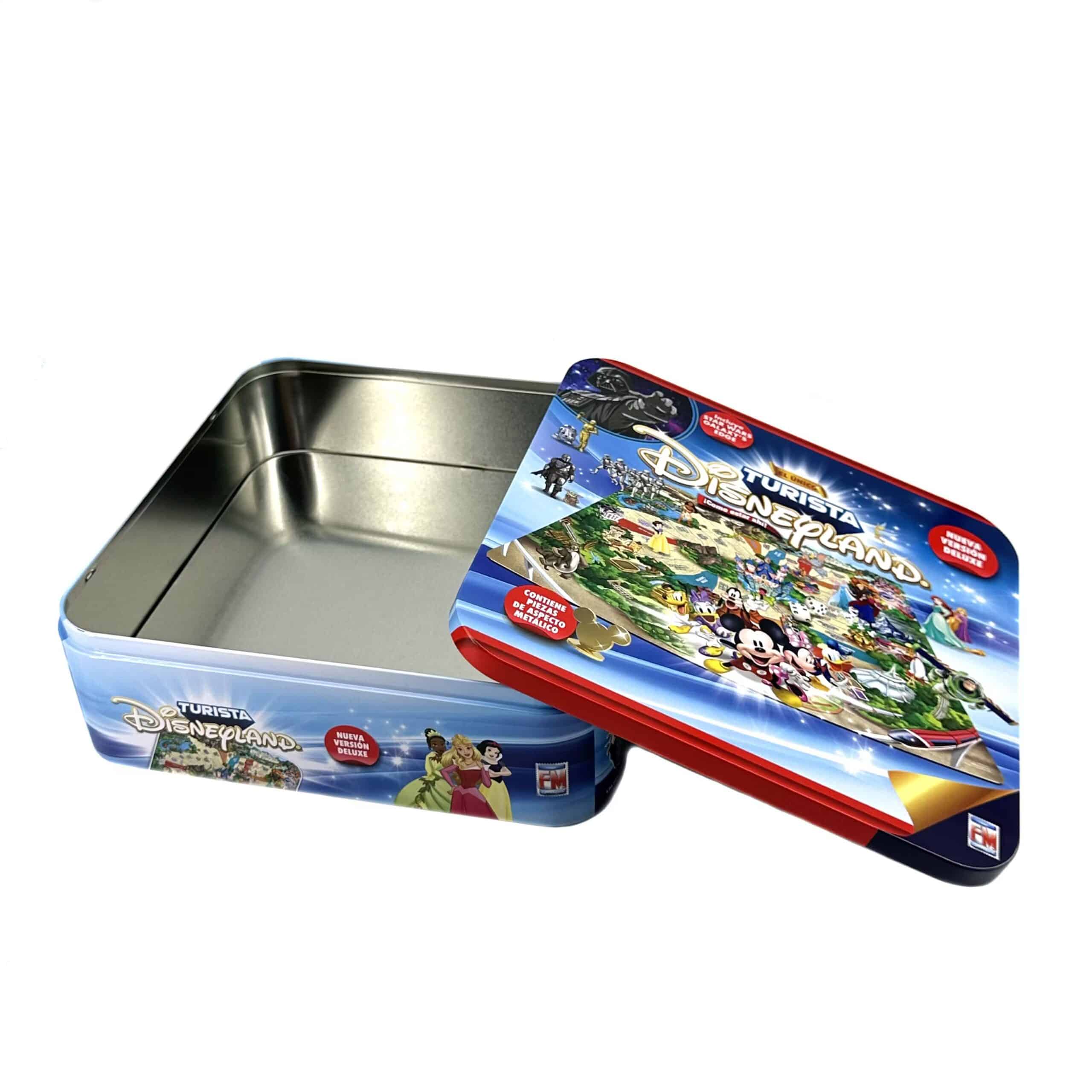 Finished custom tin packaging sample prepared for review